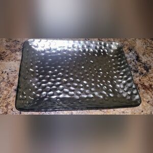 Elegant Silver Hammered Tray
